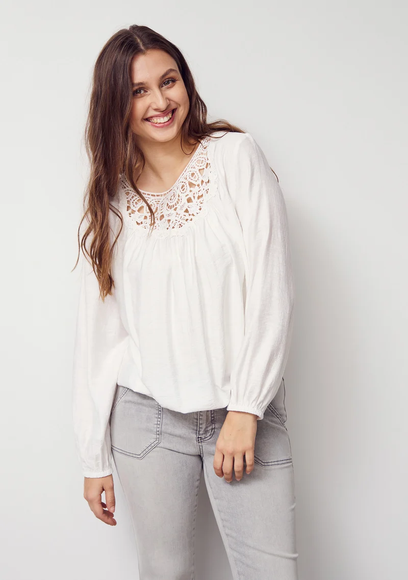 Cleo Lace Blouse - Broken White