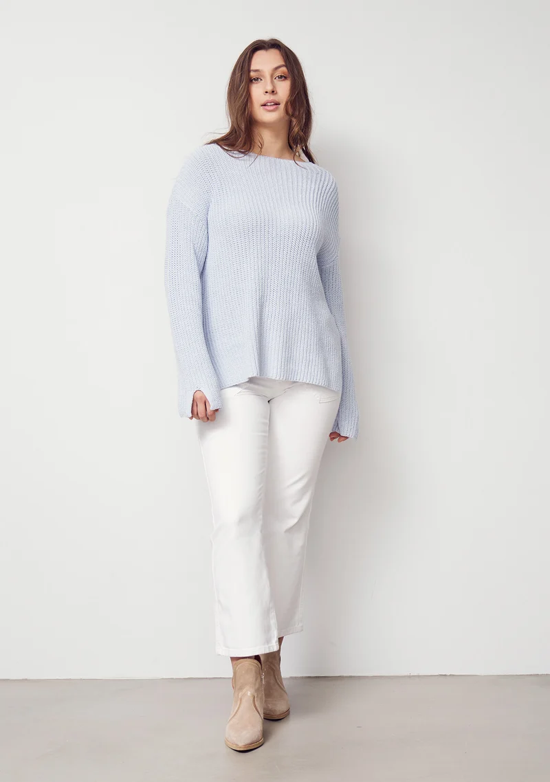 Gunda Knit Pullover - Light Blue