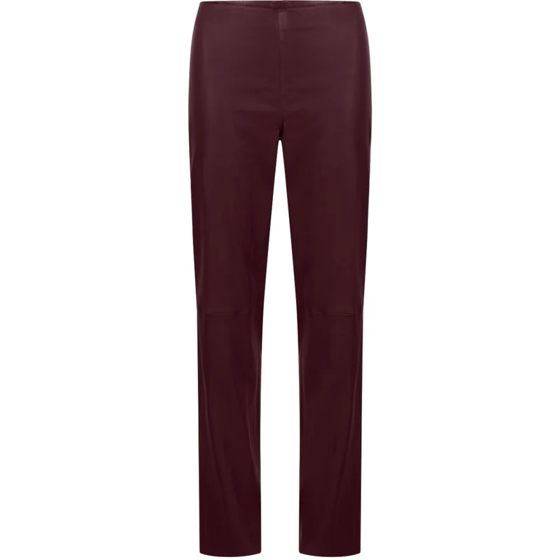 LÅNGA LÄDERLEGGINGS M. UTVIDGADE BEN - MYNTE PASSFORM - Bordeaux