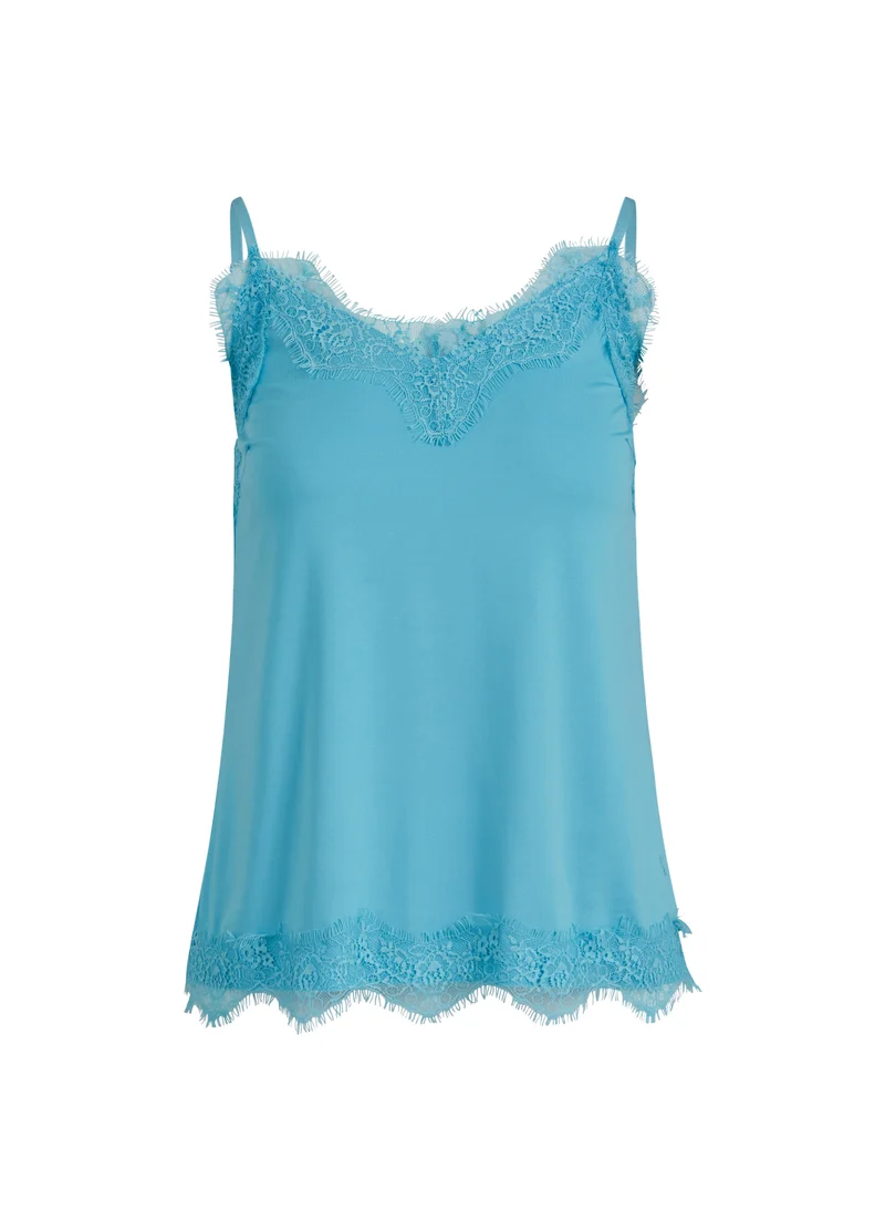 ROSIE lace top - Blue lagune
