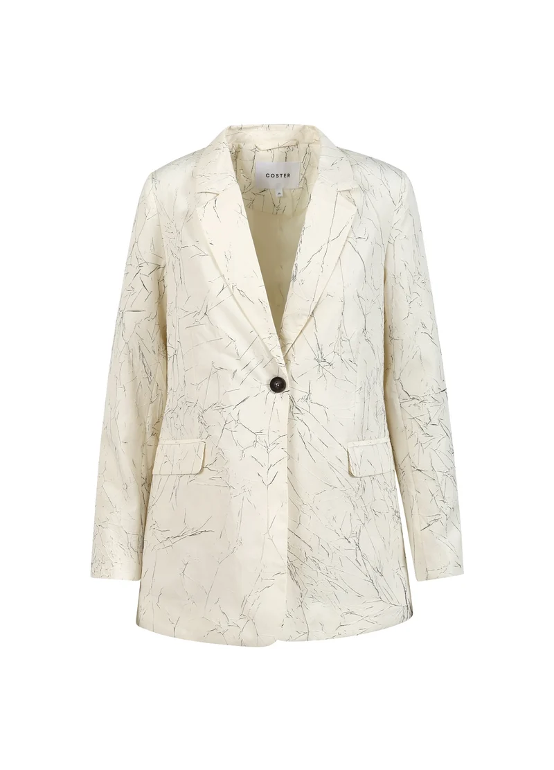 SKRYNKLIG KAVAJ - Creme / black