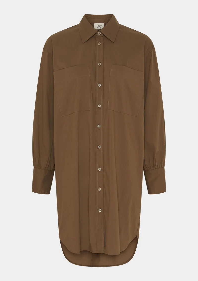 Sigga Oversize Shirt - Cafe Latte