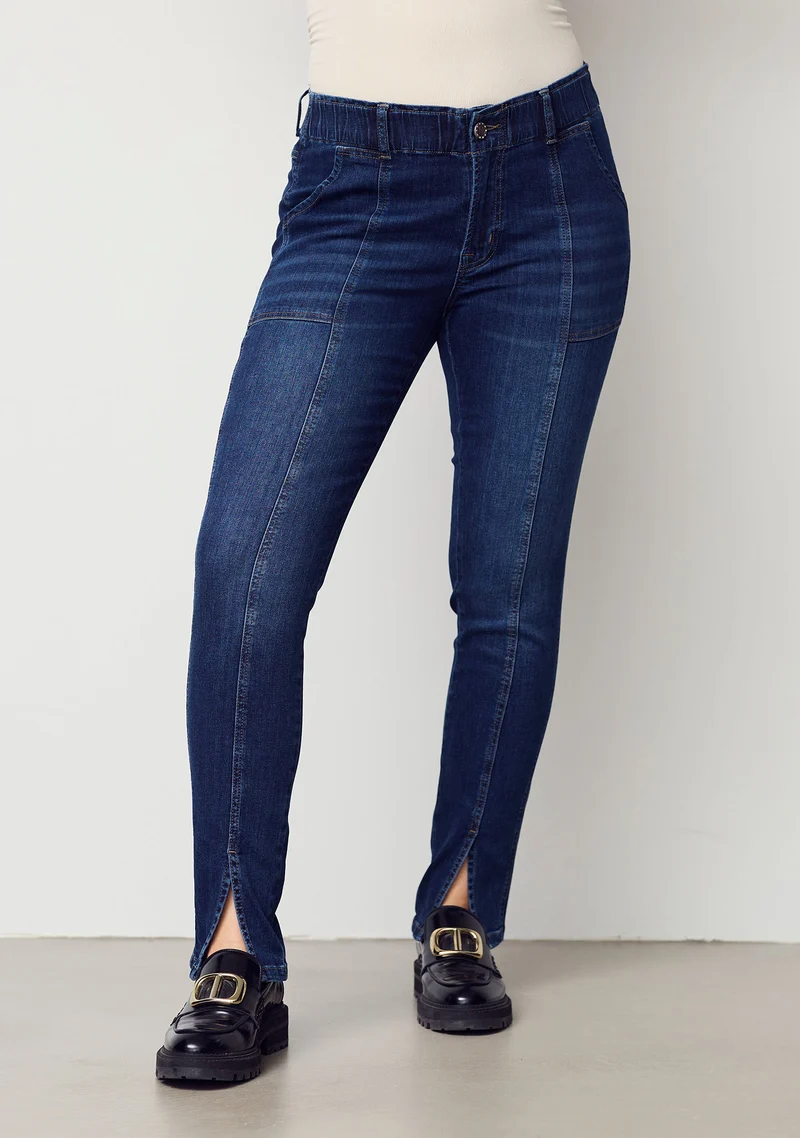 Como Split Jeans - Dark denim