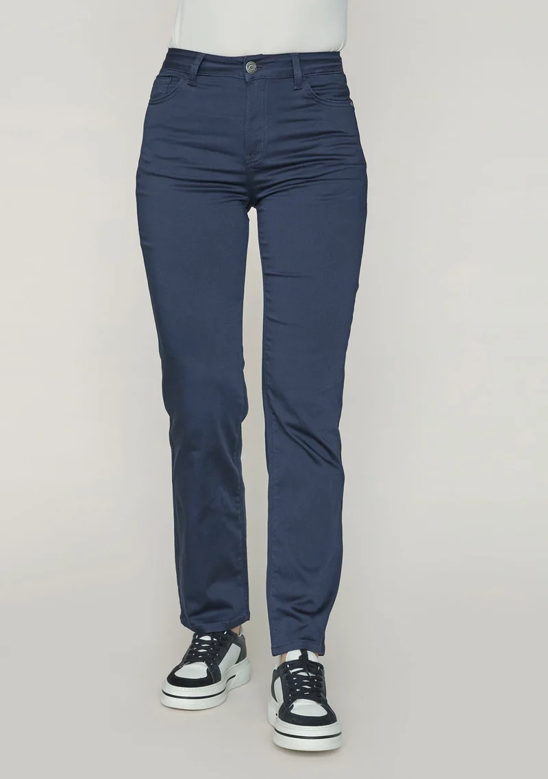 Isay Long Straight Pant - Navy