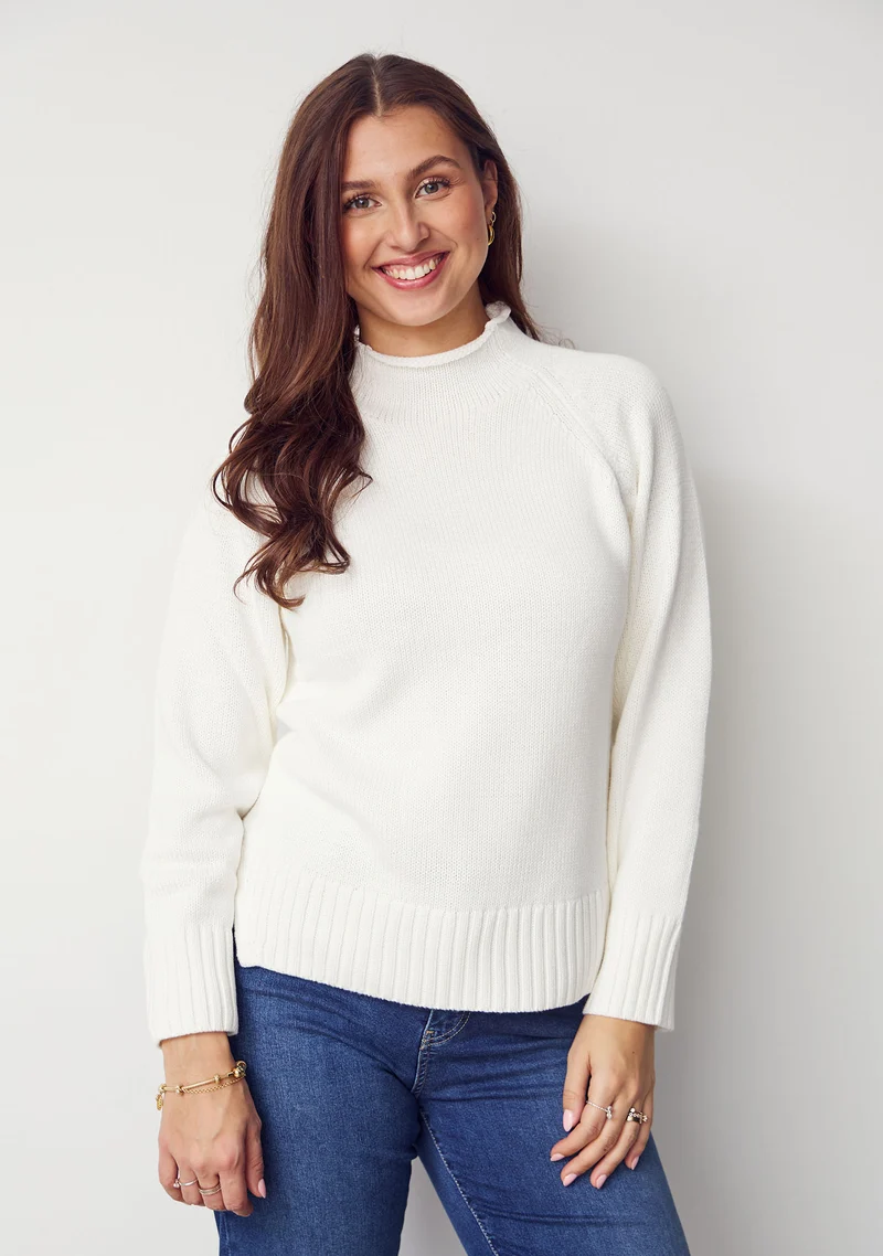 Tine Slit Pullover - Broken White