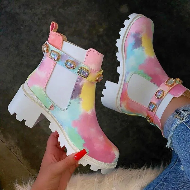 Tie Dye Ankelstövlar