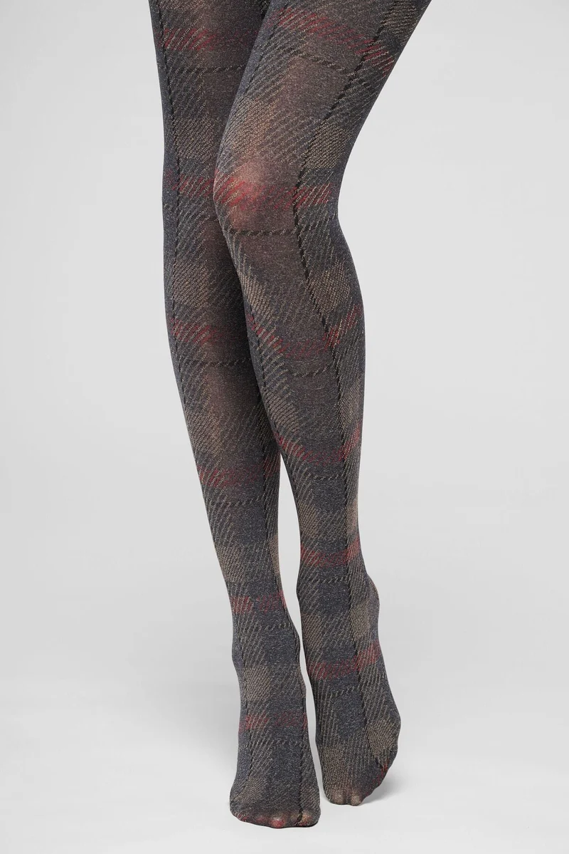 Oroblu - Oroblu Soft Plaid Tights 60 Tights Vobc68607 - Black