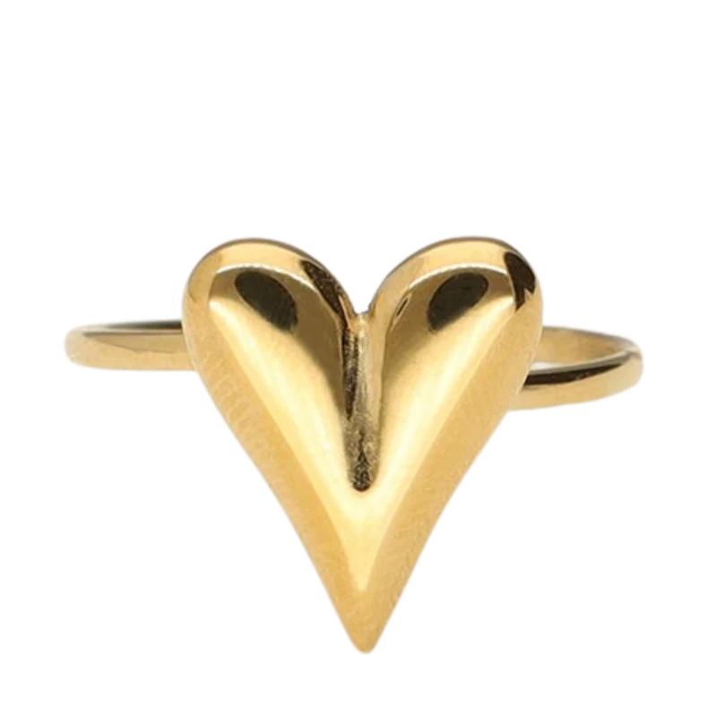 Ring with heart - Gold