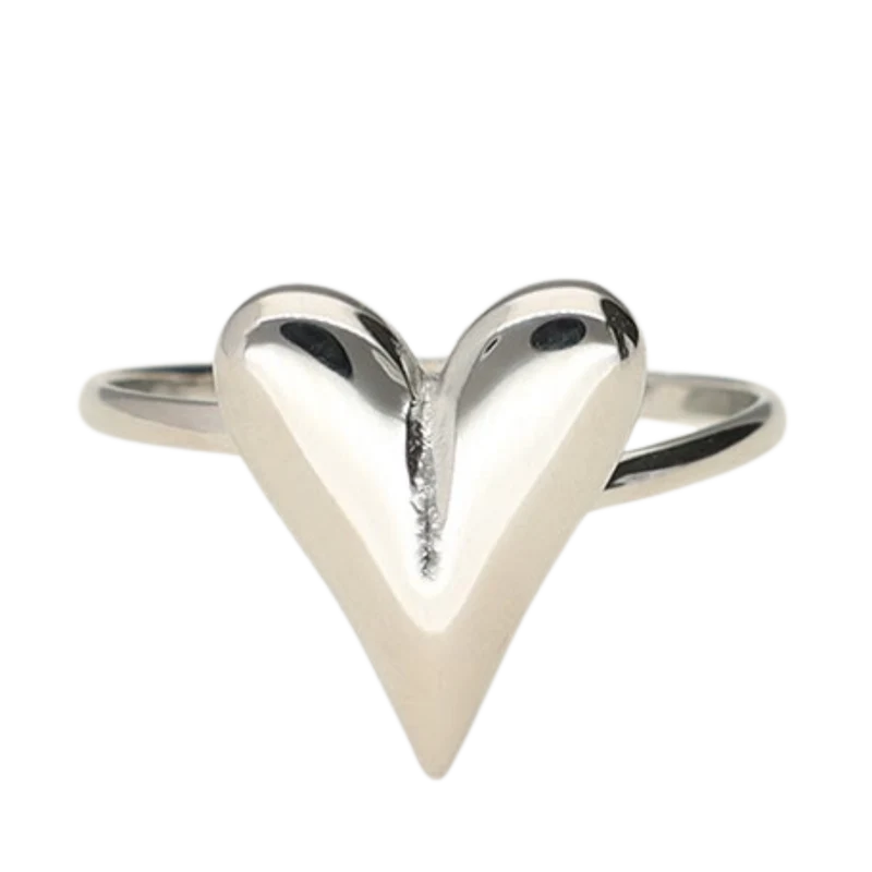 Ring with heart - Silver