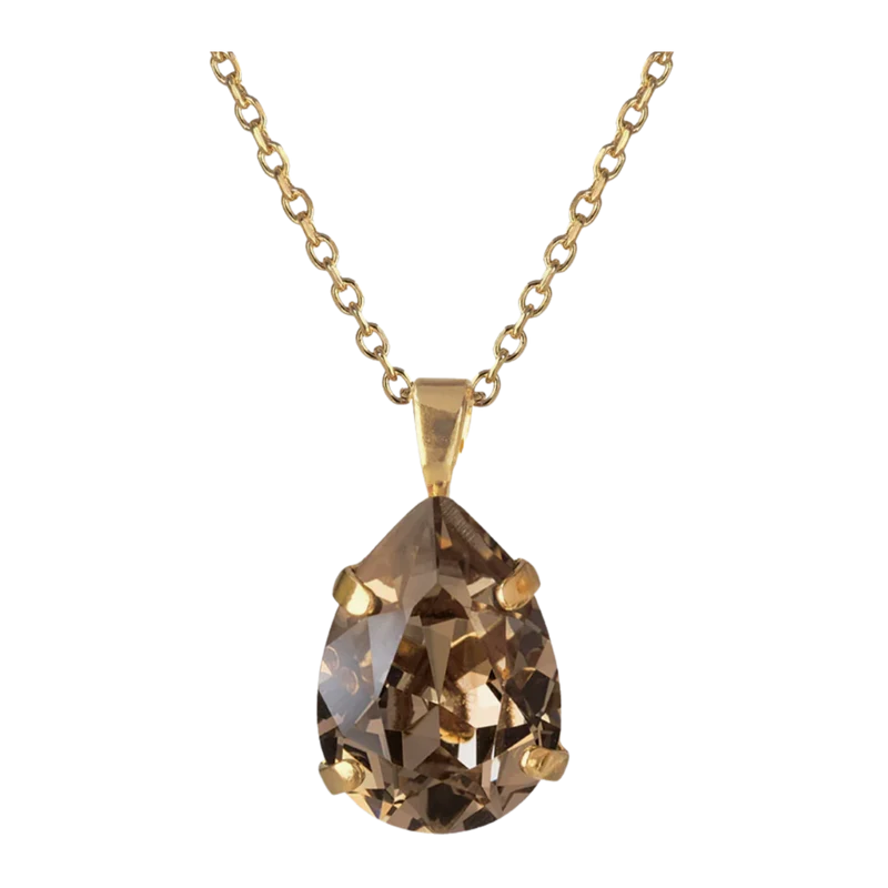 Mini Drop Necklace Gold - Greige