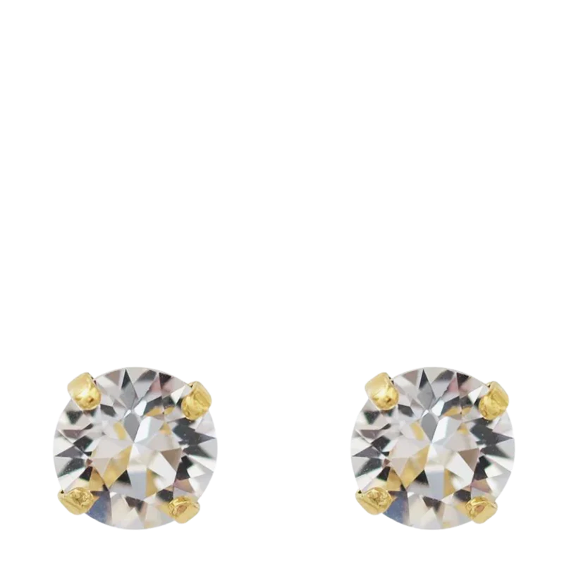 Classic Stud Earrings Gold - Crystal