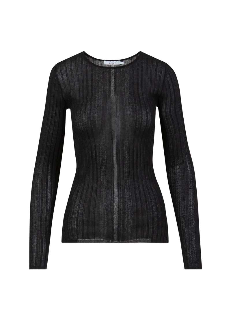 CC HEART GRACE FINSTICKAD BLOUS - Black