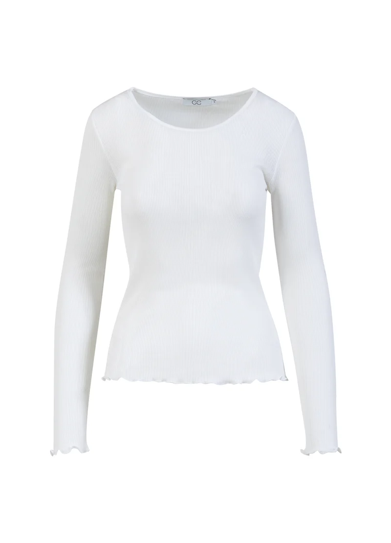 CC HEART POPPY SILK RIBB BLOUSE - White