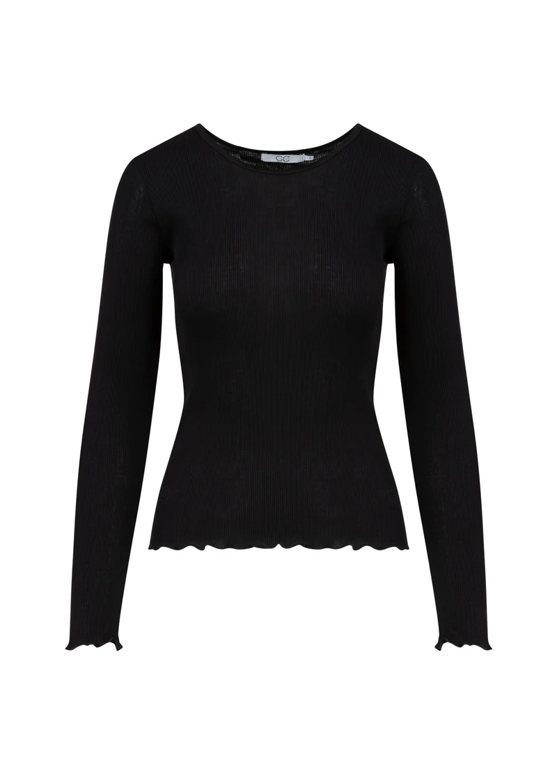 CC HEART POPPY SILK RIBB BLOUSE - Black