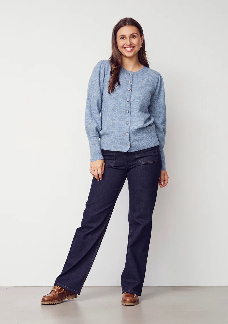 Anna Deco Cardigan - Ice Blue