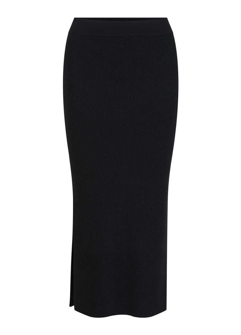 CC HEART ELENA STICKAD KJOL - Black