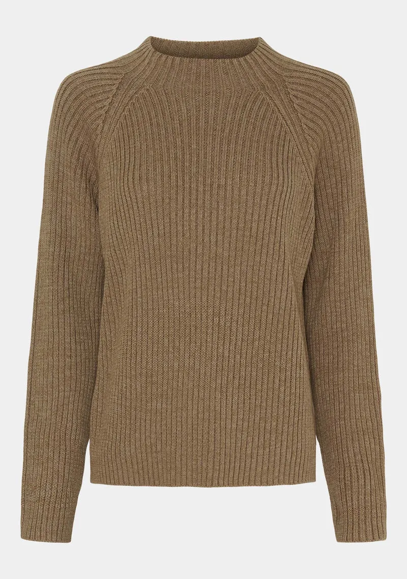 Tine Highneck Pullover - Camel