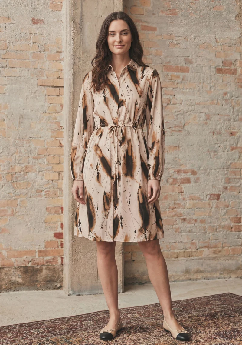 Bitten New Dress - Camel Drawing