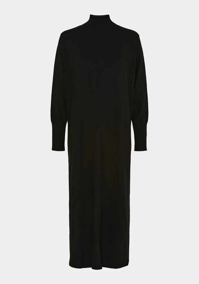 Boa Knit Dress - Black