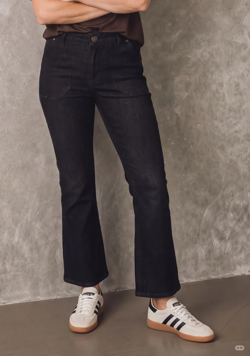 Como Flare Jeans - Washed Grey