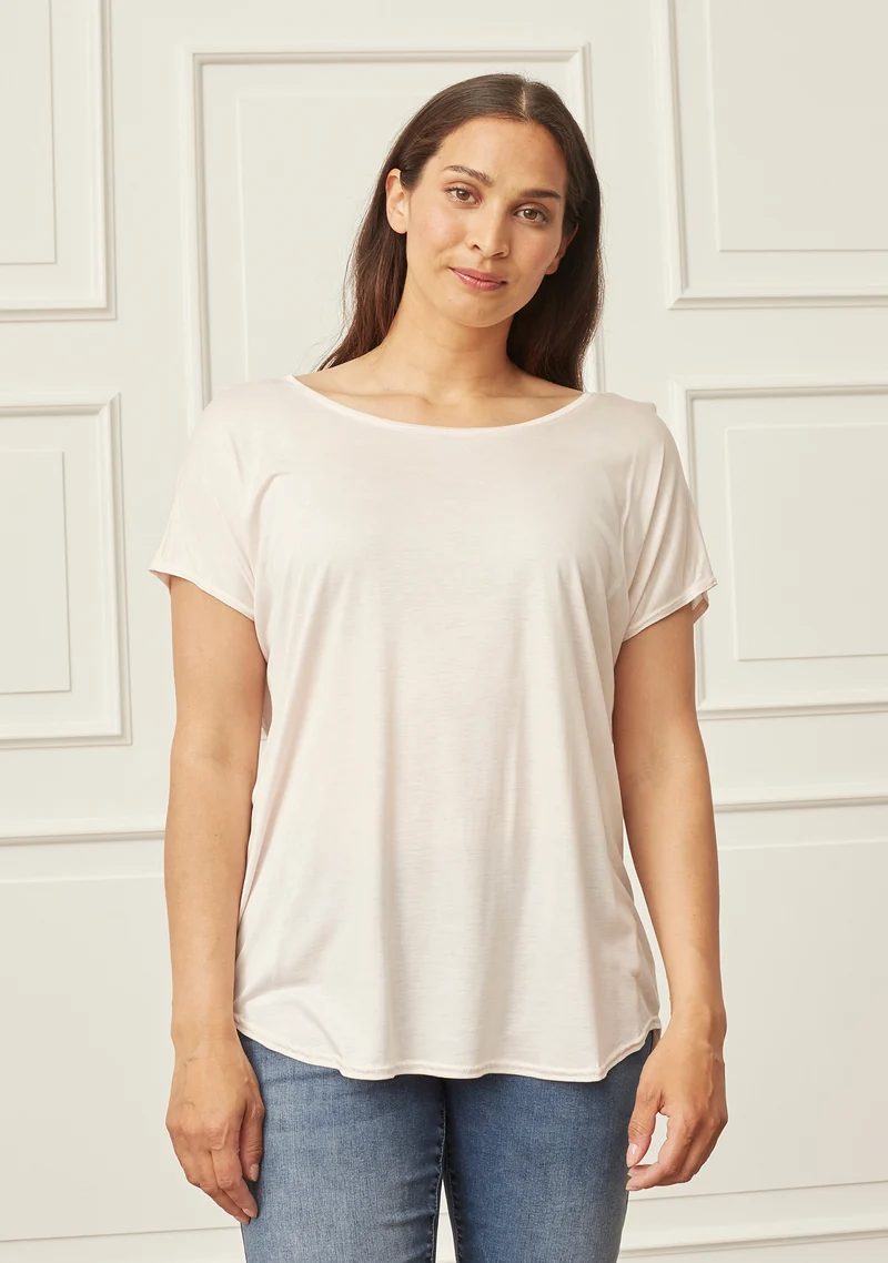 Nugga Viscose T-Shirt - Light Rose