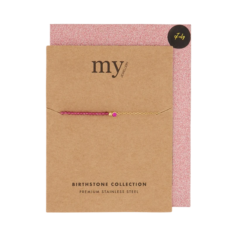 Birth Bracelet - Gold July