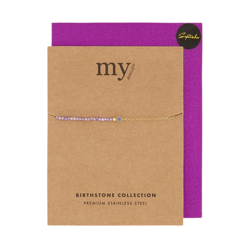 Birth Bracelet - Gold September