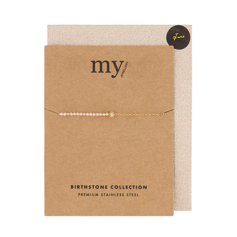 Birth Bracelet - Gold June