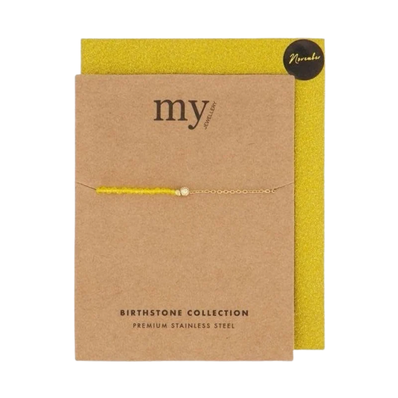 Birth Bracelet - Gold November