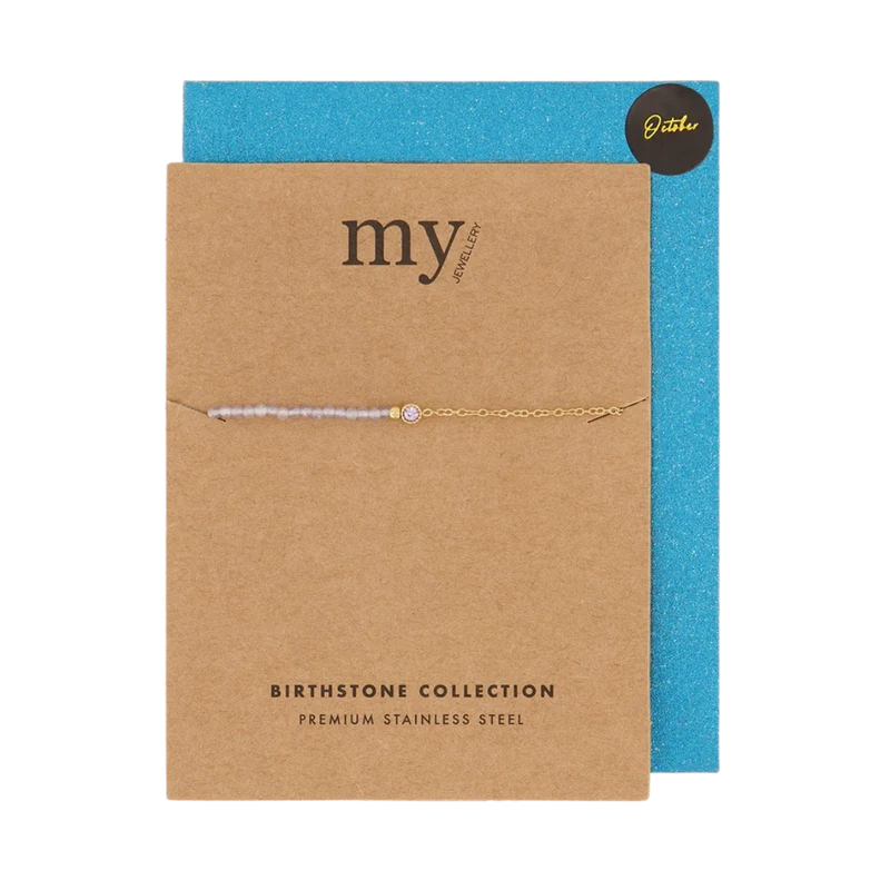 Birth Bracelet - Gold October