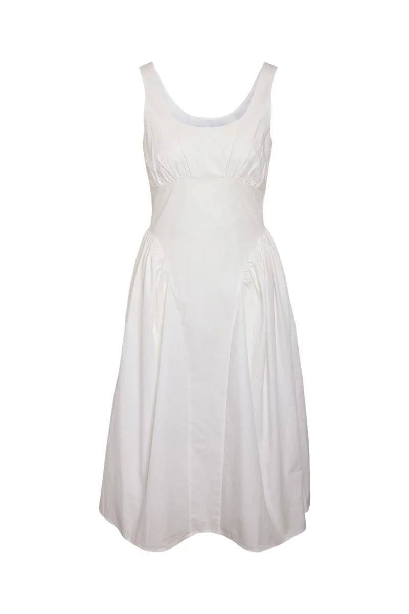 Noisy May - Nmasta Strap Midi Dress Fwd - 4980119 Cloud Dancer