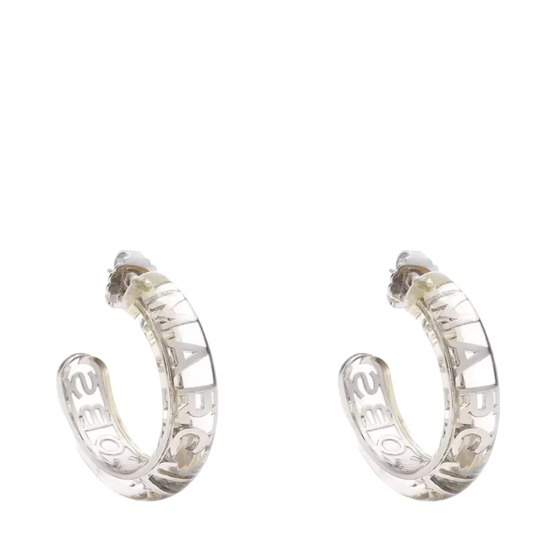 Monogram Hoops - Silver
