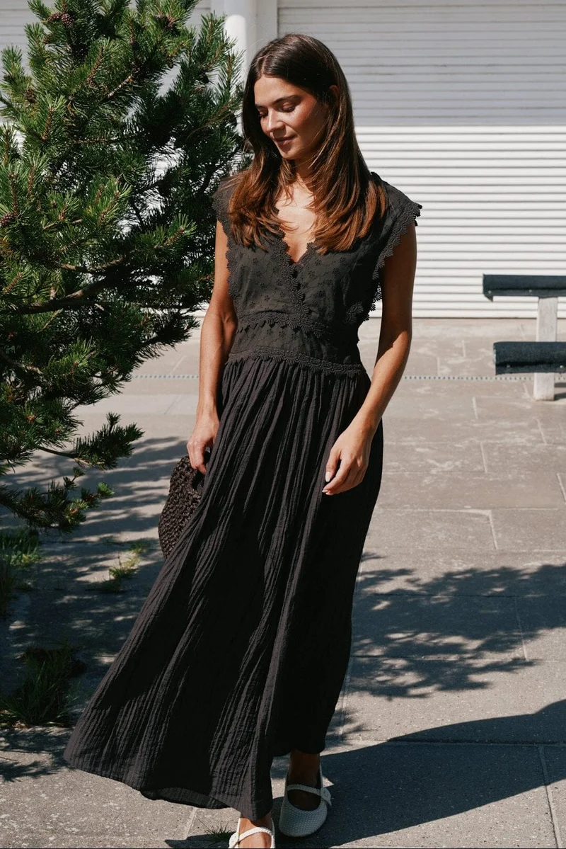 Neo Noir - Arista Lace Dress 169643 - 676 - Dark Brown