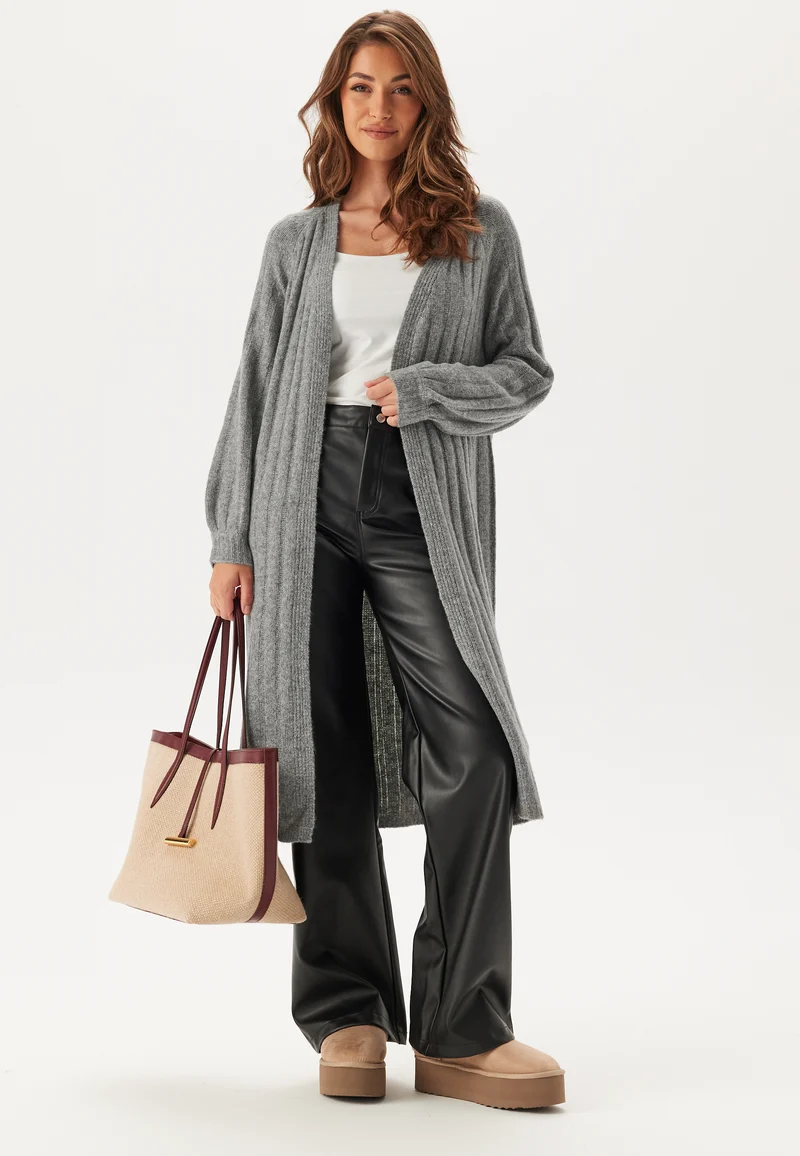 Pcmaggy Ls Long Knit Cardigan