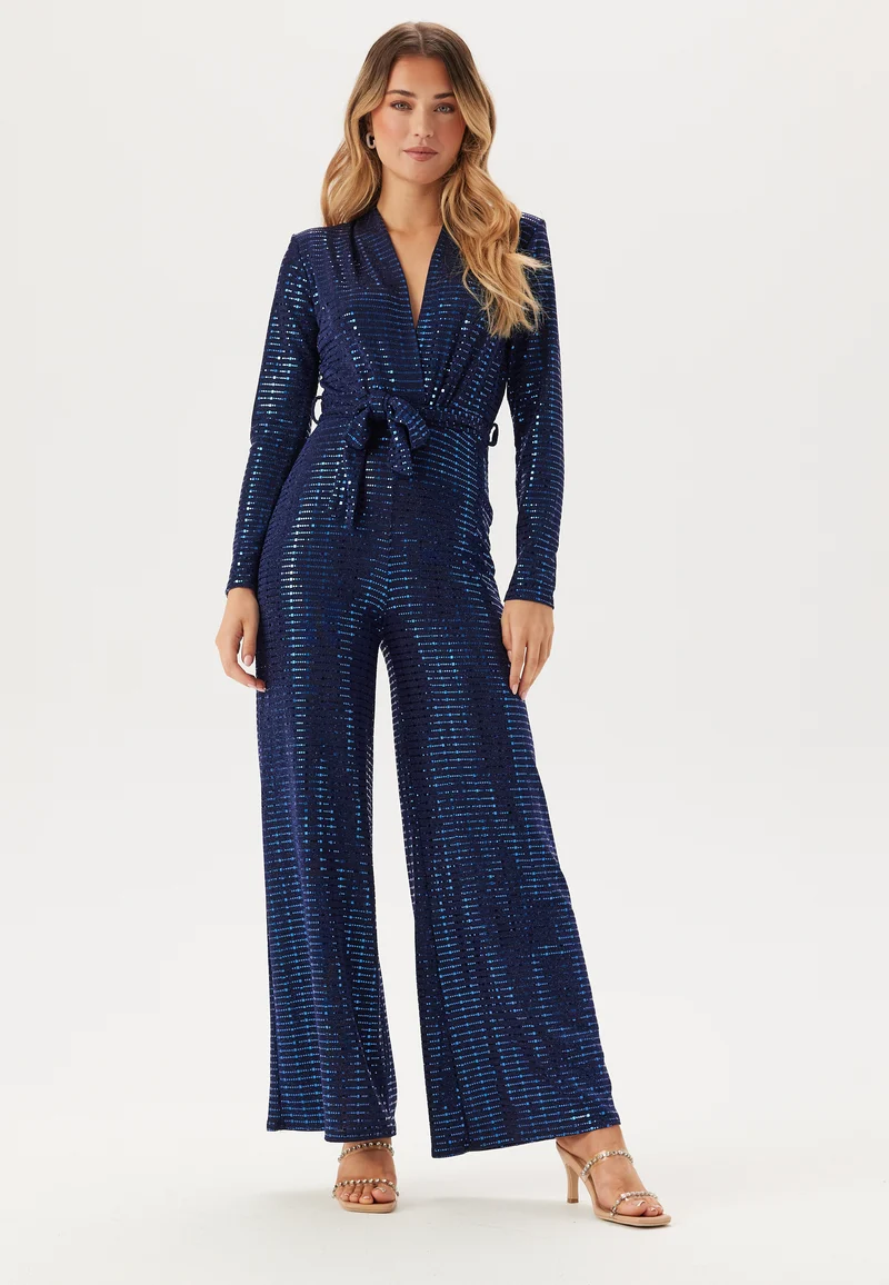 Sequin Wide Leg Jumpsuit