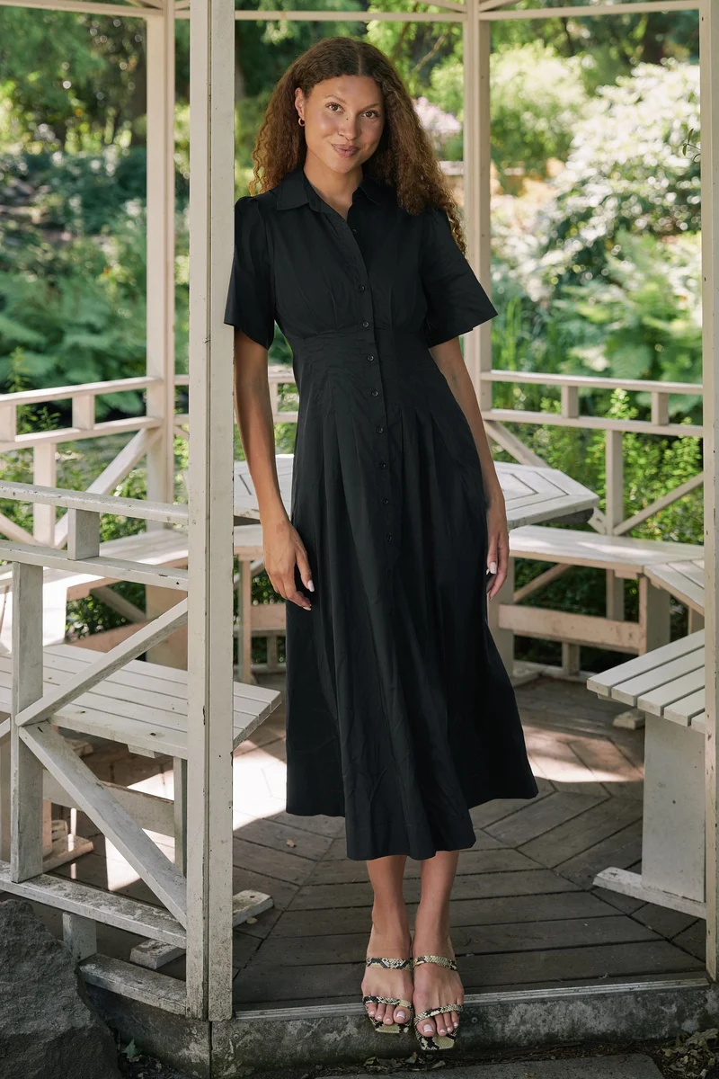Neo Noir - Baia Poplin Dress 165343 - 100 - Black