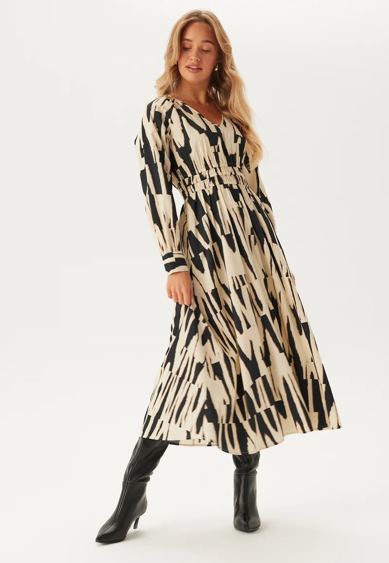 Onlmila Life L/S V-Neck Midi Dress