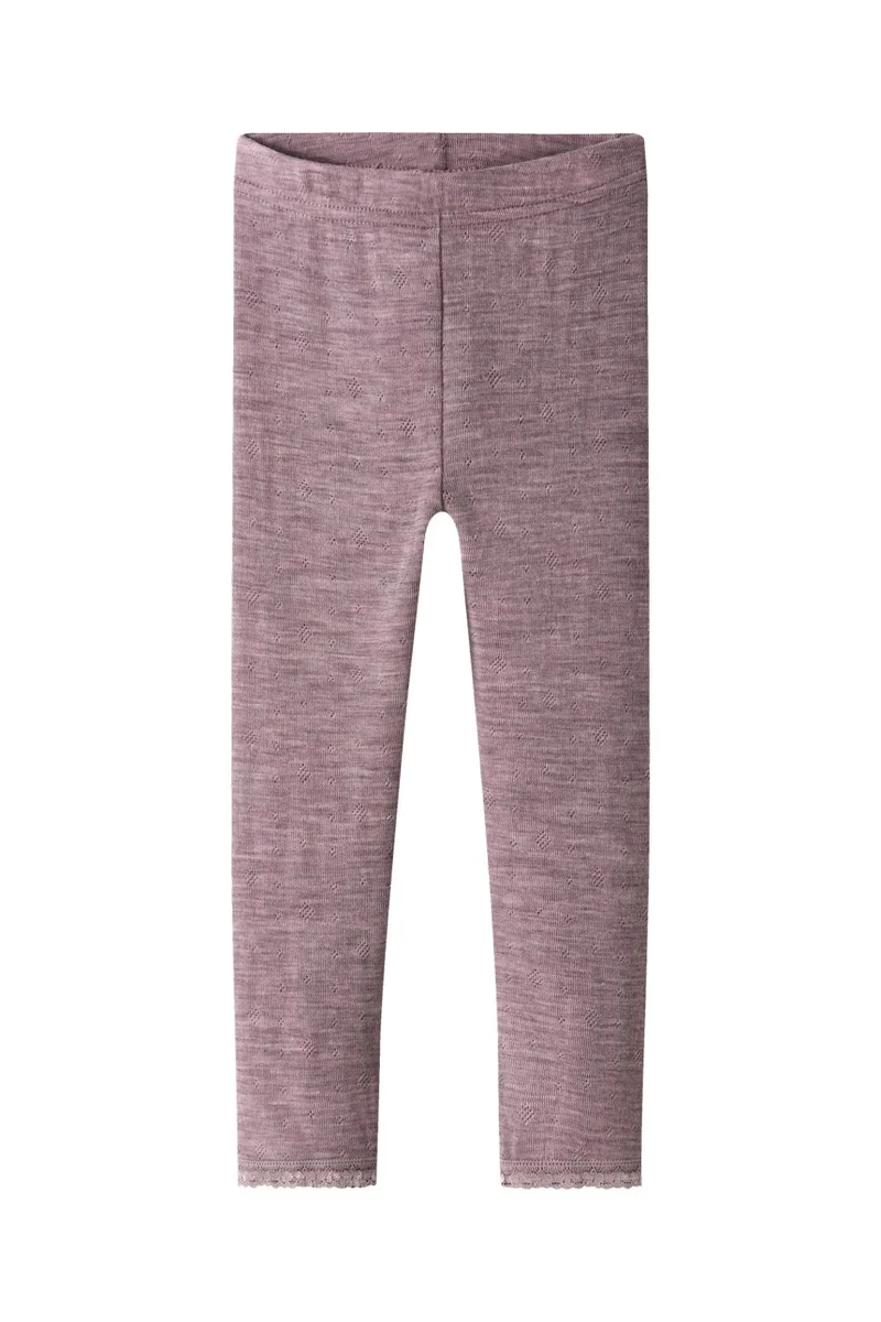 Name It - Nmfwang Wool Neddle Legging Solid - 4968798 Toadstool