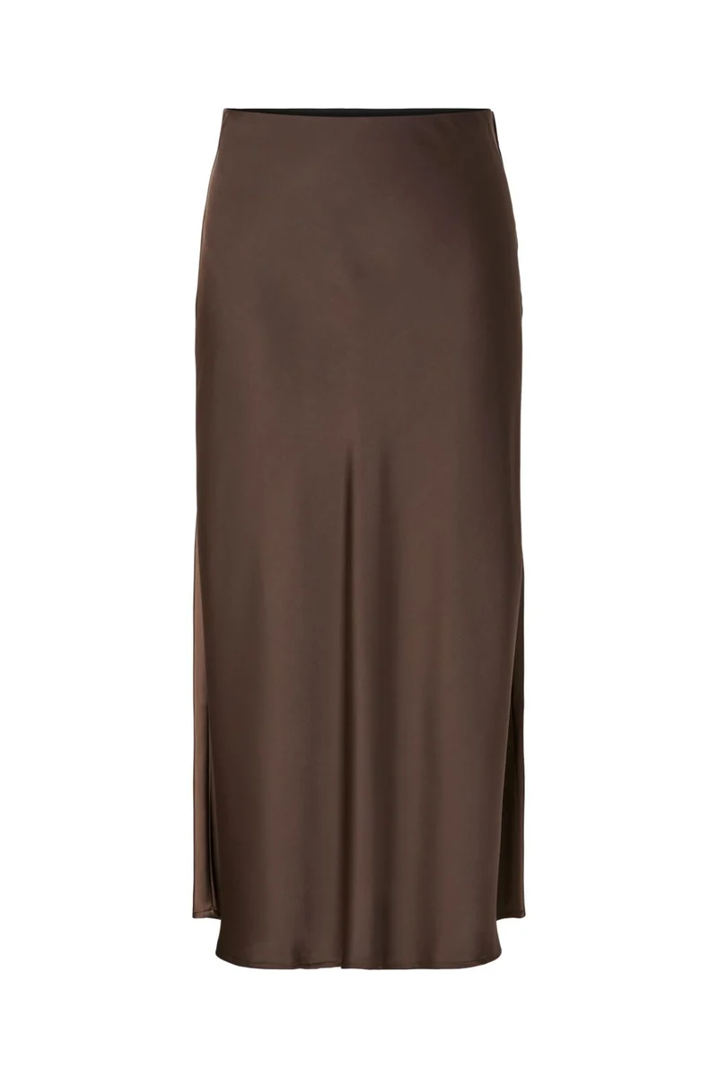 Yas - Yaspella Midi Skirt - 4961525 Chocolate Brown
