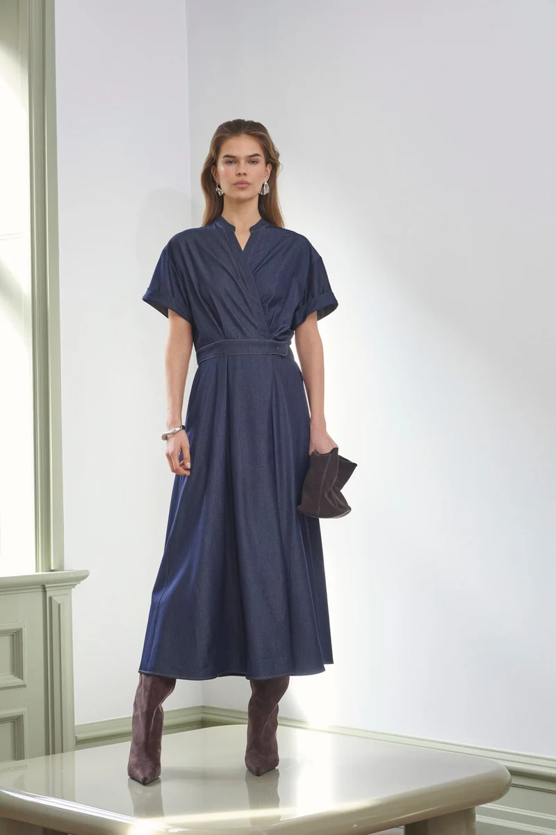 Co´Couture - Terrycc Wrap Ss Dress 500423 - 40007 - Navy