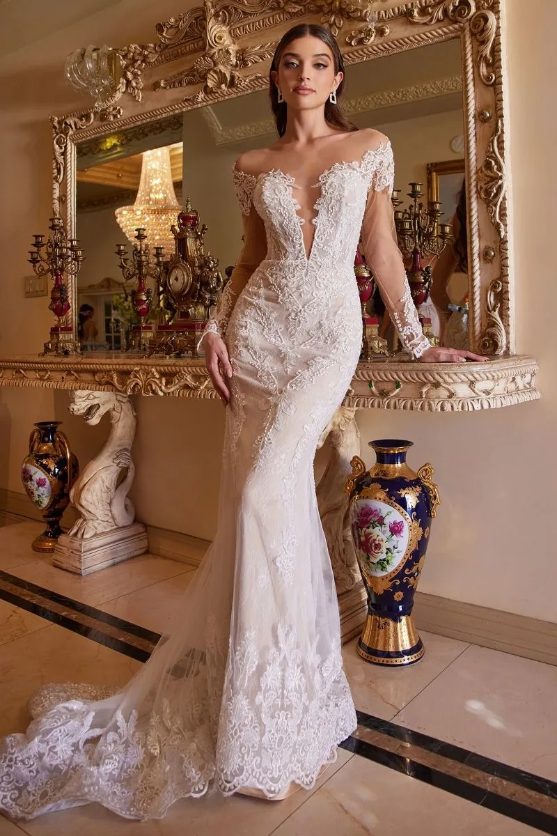 BOHEMIAN SPETS SJÖJJRUFRUBRÖDKLÄNNING av Andrea & Leo Couture - A1022