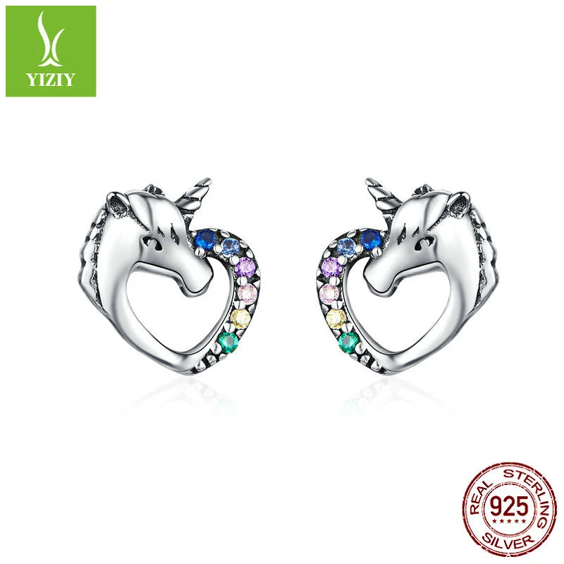 Original hot selling earrings s925 sterling silver earrings female unicorn earrings temperament European and American nails explosion style SCE611