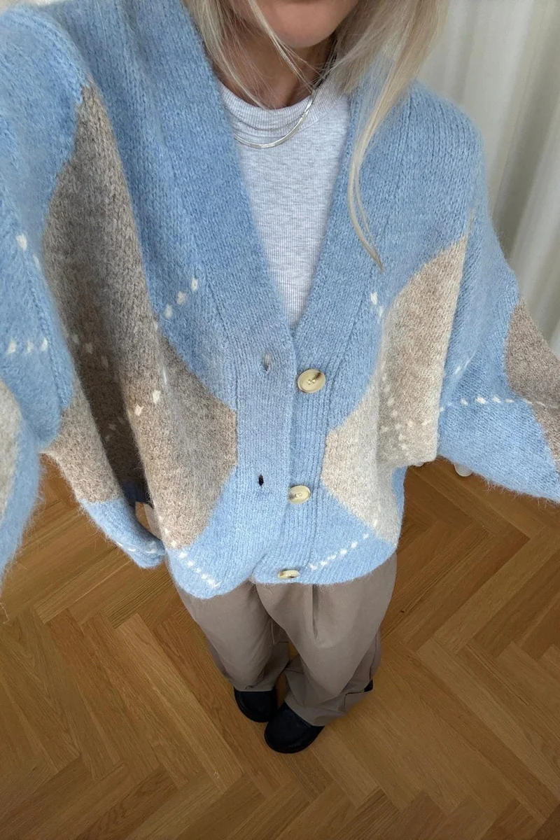 Noella - N-Laiana Knit Cardigan 14670002 - 1514 - Sky Blue Mix
