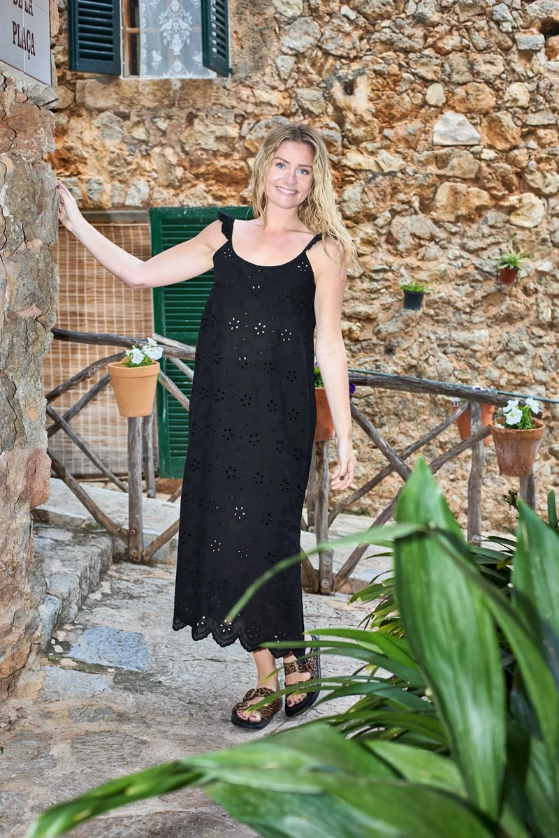 Black Colour - Bcjuliana Lace Strap Dress 41182 - Black