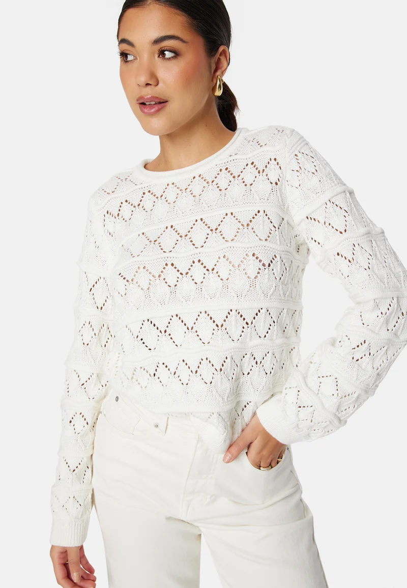 Liva L/S O-Neck Knit Pullover