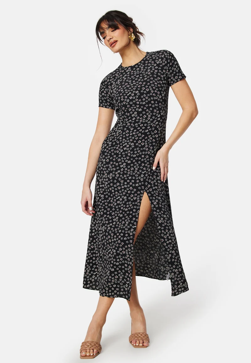 Disty Midi Slit Dress