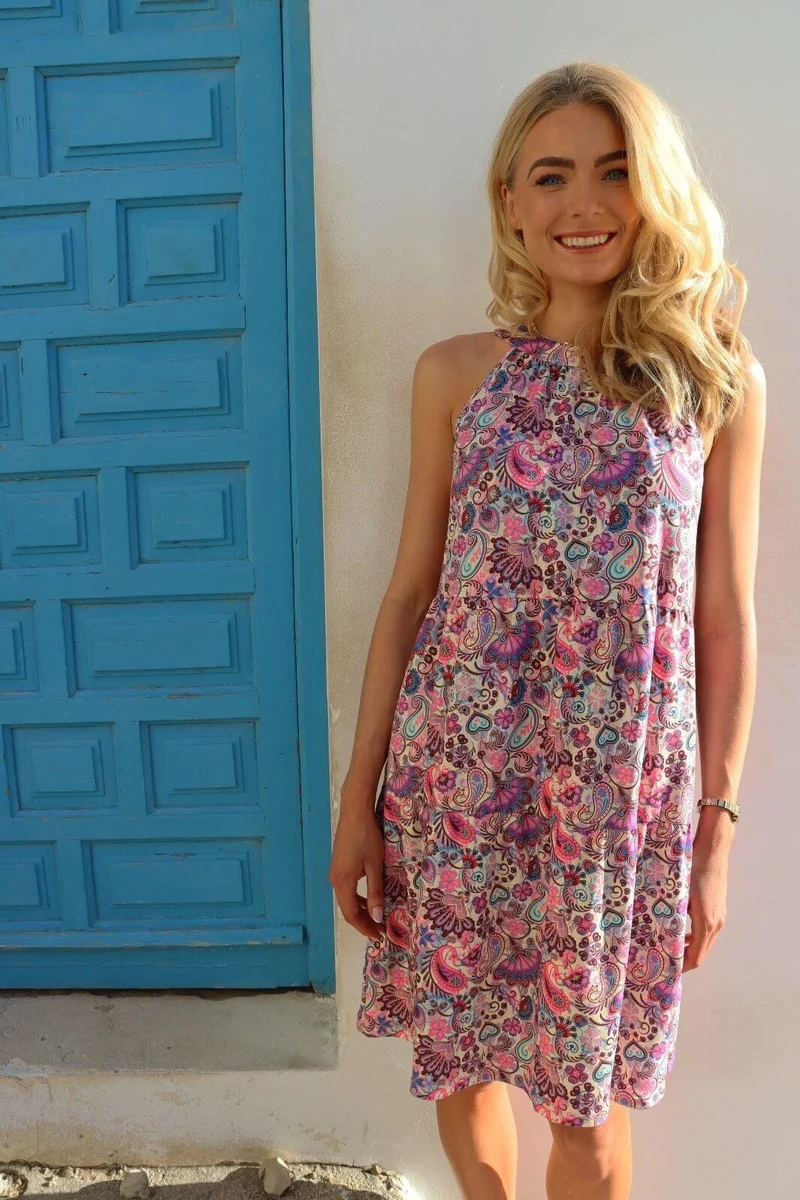 Liberte - Alma-Anni-Dress 9589 - Pink Paisley