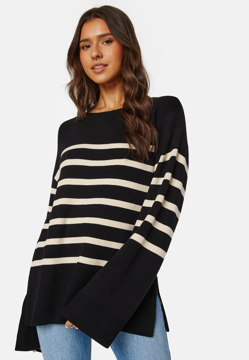 Oversized Striped Knitted Sweater