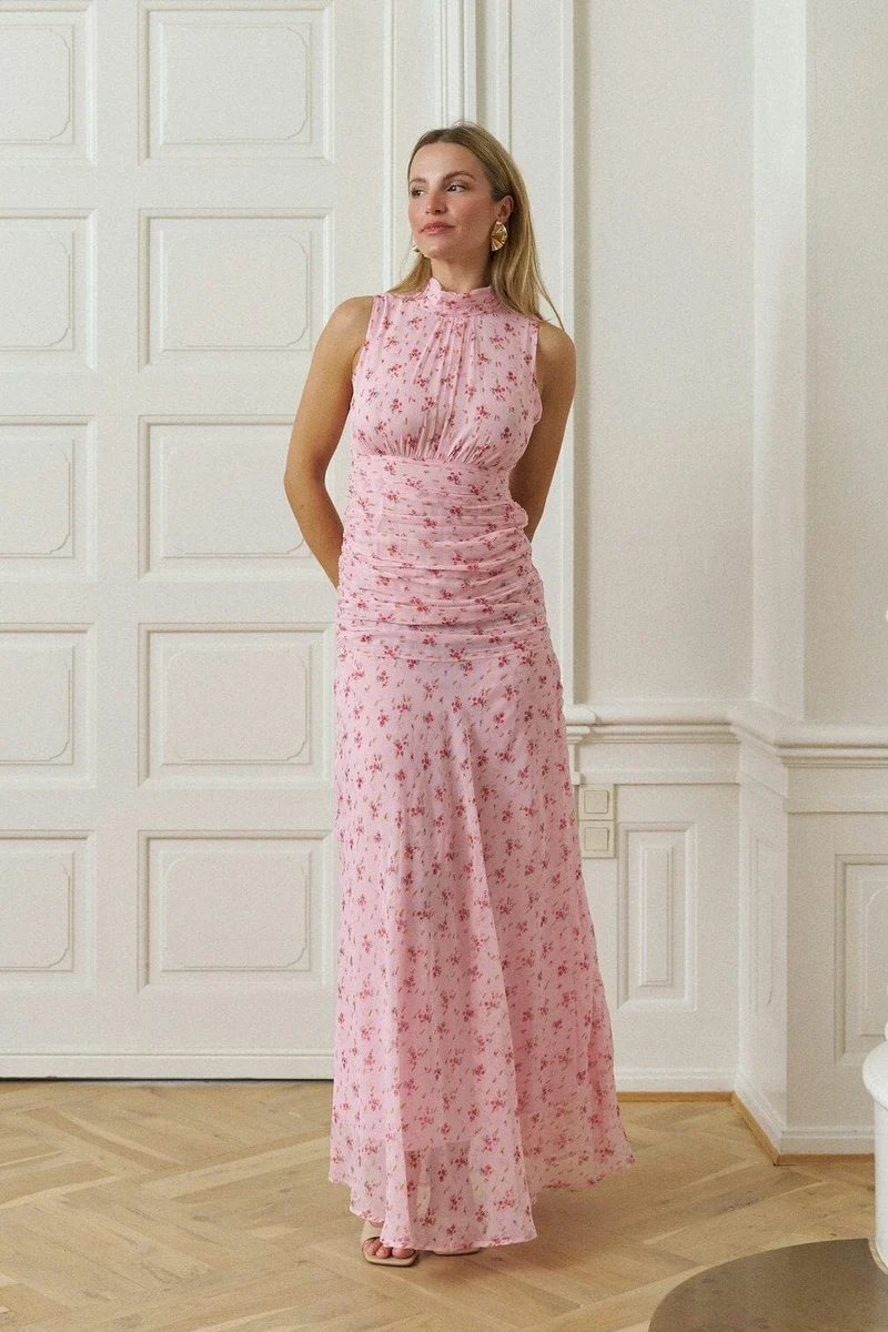 Neo Noir - Dori Print Dress 168695 - 165 - Rose