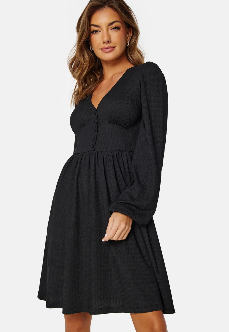 Structure Button Short Dress